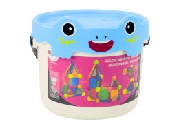 LEAN Toys Klocki Magnetyczne Z Podświetleniem W Wiaderku 112 Elementów
