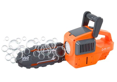 LEAN Toys Maszynka Do Baniek Mydlanych Piła Łańcuchowa Pomarańczowa LEAN Toys Maszynka Do Baniek Mydlanych Piła Łańcuchowa Pomarańczowa