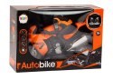 LEAN Toys Motor Z Motocyklistą Światła Dźwięki Czujnik Przeszkód Pomarańczowy