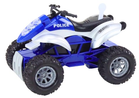 LEAN Toys Quad Policyjny z Przyczepą do przewozu Łodzi oraz Motorówką LEAN Toys Quad Policyjny z Przyczepą do przewozu Łodzi oraz Motorówką
