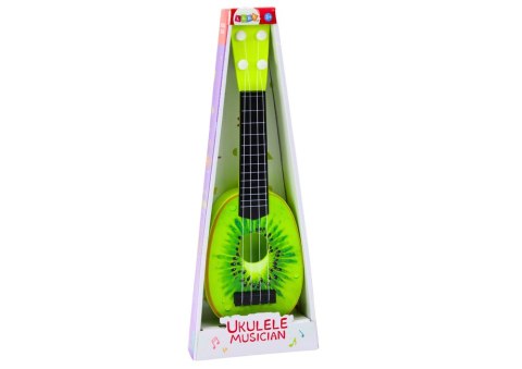 LEAN Toys Ukulele Dla Dzieci Mini Gitara 4 Struny Owoc Kiwi Zielona LEAN Toys Ukulele Dla Dzieci Mini Gitara 4 Struny Owoc Kiwi Zielona