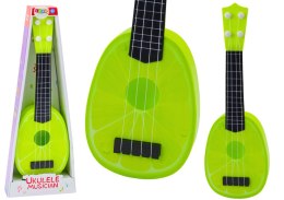 LEAN Toys Ukulele Dla Dzieci Mini Gitara 4 Struny Owoc Limonka Zielona