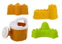 LEAN Toys Zestaw Zabawek Do Piasku Młynek Foremki Zamki Konewka Różowy