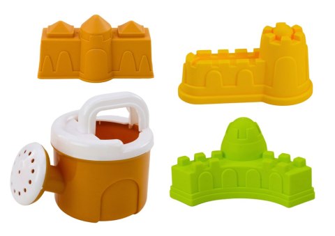 LEAN Toys Zestaw Zabawek Do Piasku Młynek Foremki Zamki Konewka Różowy LEAN Toys Zestaw Zabawek Do Piasku Młynek Foremki Zamki Konewka Różowy