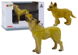 LEAN Toys Figurki Dorosły Wilk 9 cm oraz Młody Wilk 6,5 cm