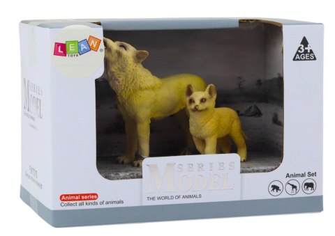 LEAN Toys Figurki Dorosły Wilk 9 cm oraz Młody Wilk 6,5 cm LEAN Toys Figurki Dorosły Wilk 9 cm oraz Młody Wilk 6,5 cm
