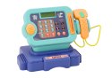 LEAN Toys Kasa Fiskalna Nauka Liczenia Monety Koszyk Światła Dźwięki Niebieska