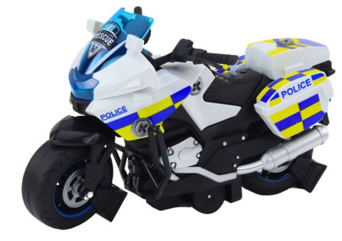 LEAN Toys Motocykl Do Skręcania Policyjny DIY Światła Dźwięki Biały LEAN Toys Motocykl Do Skręcania Policyjny DIY Światła Dźwięki Biały