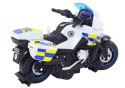 LEAN Toys Motocykl Do Skręcania Policyjny DIY Światła Dźwięki Biały