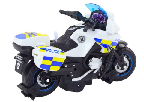 LEAN Toys Motocykl Do Skręcania Policyjny DIY Światła Dźwięki Biały LEAN Toys Motocykl Do Skręcania Policyjny DIY Światła Dźwięki Biały