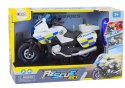 LEAN Toys Motocykl Do Skręcania Policyjny DIY Światła Dźwięki Biały