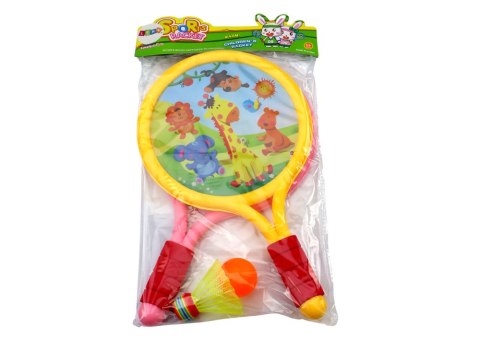 LEAN Toys Rakietki Do Badmintona Dziecięce Zwierzęta Żółty Różowy LEAN Toys Rakietki Do Badmintona Dziecięce Zwierzęta Żółty Różowy