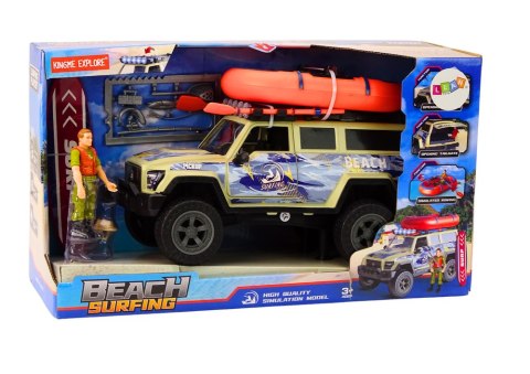LEAN Toys Samochód Terenowy Serfera Ponton Deska Akcesoria LEAN Toys Samochód Terenowy Serfera Ponton Deska Akcesoria