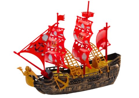 LEAN Toys Statek Piracki Światła Dźwięki Kółka Brązowy LEAN Toys Statek Piracki Światła Dźwięki Kółka Brązowy