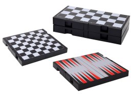 LEAN Toys Zestaw Gier 3w1 Plansza Magnetyczna Szachy Warcaby Backgammon