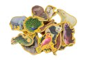 LEAN Toys Zestaw Magnesy Drewniane Dzikie Zwierzęta Safari 20 Sztuk