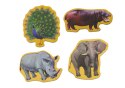 LEAN Toys Zestaw Magnesy Drewniane Dzikie Zwierzęta Safari 20 Sztuk