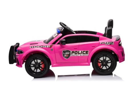LEAN CARS Auto Na Akumulator Dodge Charger Policyjny Różowy LEAN CARS Auto Na Akumulator Dodge Charger Policyjny Różowy