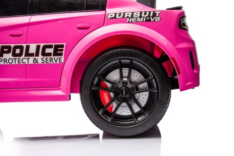LEAN CARS Auto Na Akumulator Dodge Charger Policyjny Różowy LEAN CARS Auto Na Akumulator Dodge Charger Policyjny Różowy