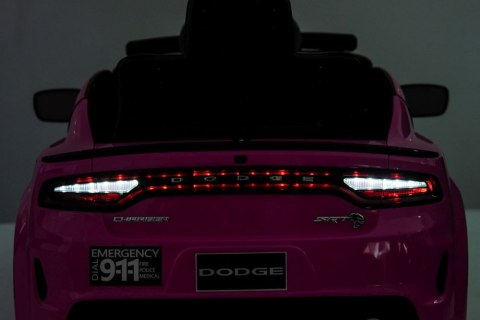 LEAN CARS Auto Na Akumulator Dodge Charger Policyjny Różowy LEAN CARS Auto Na Akumulator Dodge Charger Policyjny Różowy