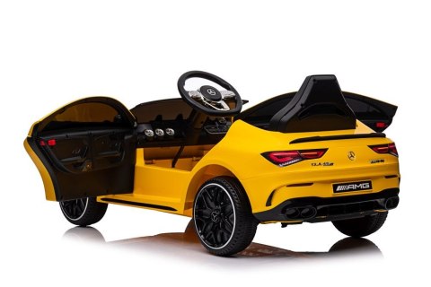 LEAN CARS Auto Na Akumulator Mercedes CLA 45s AMG Żółty 4x4 LEAN CARS Auto Na Akumulator Mercedes CLA 45s AMG Żółty 4x4