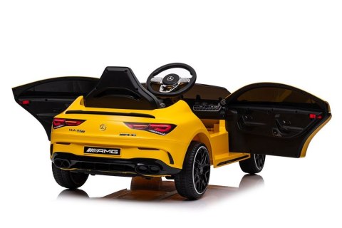 LEAN CARS Auto Na Akumulator Mercedes CLA 45s AMG Żółty 4x4 LEAN CARS Auto Na Akumulator Mercedes CLA 45s AMG Żółty 4x4