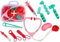 LEAN TOYS Apteczka Dziecięcia Narzędzia Lekarskie W Walizce Różowy
