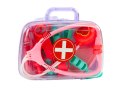LEAN TOYS Apteczka Dziecięcia Narzędzia Lekarskie W Walizce Różowy