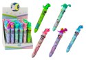 LEAN TOYS Długopis Wielokolorowy Dinozaur Automatyczny 10 Kolorów Mix