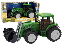LEAN Toys Traktor Rolniczy Koparka Duży Zielony Światła Dźwięki