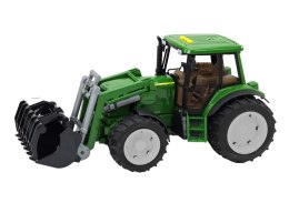 LEAN Toys Traktor Rolniczy Koparka Duży Zielony Światła Dźwięki