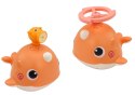LEAN Toys Zabawka Do Kąpieli Wieloryb 3 Końcówki Pomarańczowy