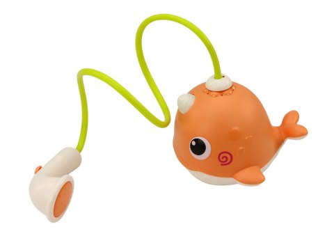 LEAN Toys Zabawka Do Kąpieli Wieloryb 3 Końcówki Pomarańczowy LEAN Toys Zabawka Do Kąpieli Wieloryb 3 Końcówki Pomarańczowy