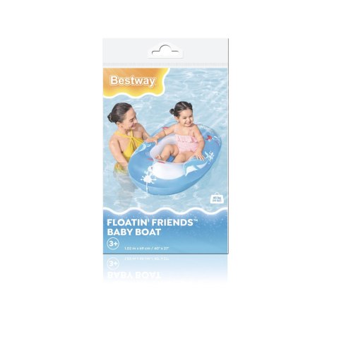 Bestway Dmuchana Łódka Niebieska Delfin 102 x 69 cm Bestway 34037 Bestway Dmuchana Łódka Niebieska Delfin 102 x 69 cm Bestway 34037