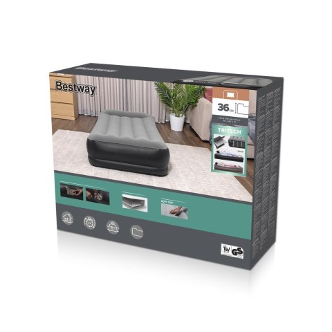 Bestway Materac Welurowy Z Pompką Elektryczną 191 x 97 x 46 cm Bestway 67401 Bestway Materac Welurowy Z Pompką Elektryczną 191 x 97 x 46 cm Bestway 67401