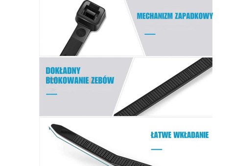 LEAN Opaski Zaciskowe Kablowe Do Kabli Ziperki Trytki Trytytki 250x1.2 MM LEAN Opaski Zaciskowe Kablowe Do Kabli Ziperki Trytki Trytytki 250x1.2 MM