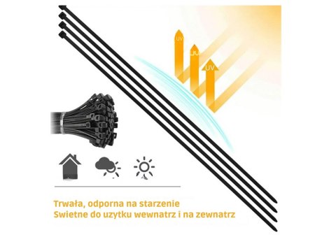 LEAN Opaski Zaciskowe Kablowe Do Kabli Ziperki Trytki Trytytki 300x4,8 MM LEAN Opaski Zaciskowe Kablowe Do Kabli Ziperki Trytki Trytytki 300x4,8 MM