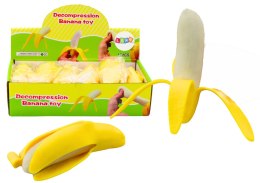 LEAN TOYS Gniotek Banan Ze Skórką Rozciągliwy Gumowy Żółty