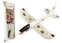 LEAN TOYS Samolot Styropianowy Lekki Szybowiec Biały Naklejki 48CM