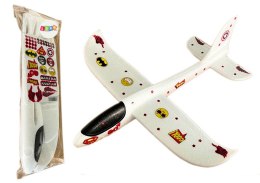 LEAN TOYS Samolot Styropianowy Lekki Szybowiec Biały Naklejki 48CM