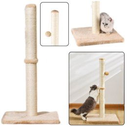 LEAN Drapak dla Kota Słupek do Drapania Wieża Jasnobrązowy 80 cm x 40 cm