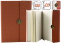 LEAN Notes Biurowy Na Magnes Notatnik A5 W Linie Z Obiciem Brązowy