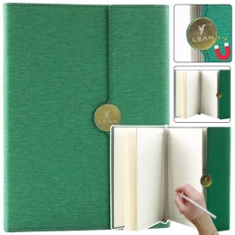LEAN Notes Biurowy Na Magnes Notatnik A5 W Linie Z Obiciem Zielony