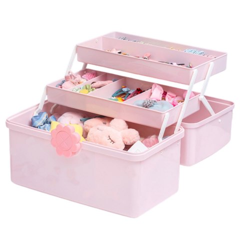 LEAN Organizer Pudełko Na Biżuterię Kosmetyki Akcesoria Różowe 29x16x16cm LEAN Organizer Pudełko Na Biżuterię Kosmetyki Akcesoria Różowe 29x16x16cm
