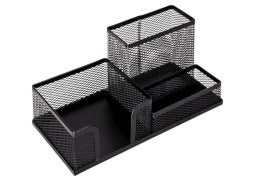 LEAN Pojemnik Organizer Na Przybory Biurowe Metalowy Czarny