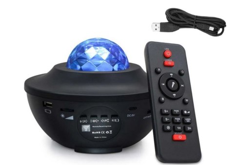 LEAN Projektor Gwiazd Lampka Nocna Led Głośnik Bluetooth Pilot LEAN Projektor Gwiazd Lampka Nocna Led Głośnik Bluetooth Pilot