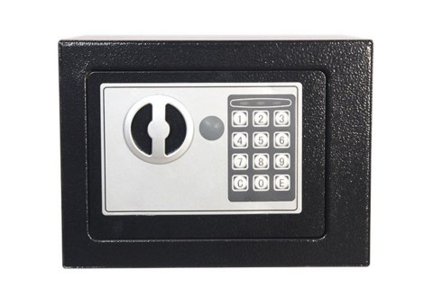 LEAN Sejf Elektroniczny Na Kod Skrytka Stalowy Czarny LEAN Sejf Elektroniczny Na Kod Skrytka Stalowy Czarny
