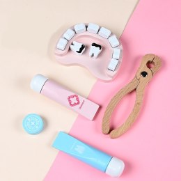 LEAN Toys Drewniany Zestaw Lekarski - 43 Elementy - Apteczka, Dentysta, Mały Lekarz
