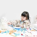 LEAN Toys Drewniany Zestaw Lekarski - 43 Elementy - Apteczka, Dentysta, Mały Lekarz