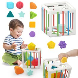 LEAN Toys Elastyczna Kostka Sensoryczna Antystresowa Sorter Gumki Klocki Dla Dzieci